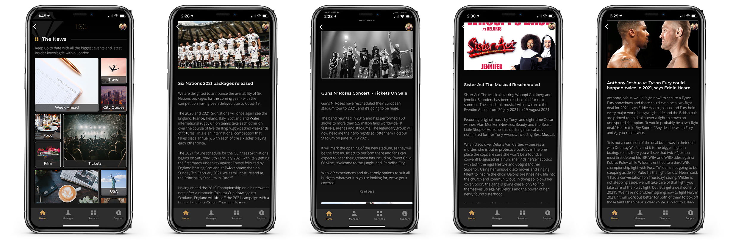 view the latest ticket news and events through the sincura app